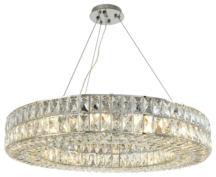 Modern LED Finest K9 Crystal Wheel Chandelier By Morsale, Diameter 32"By MORSALE