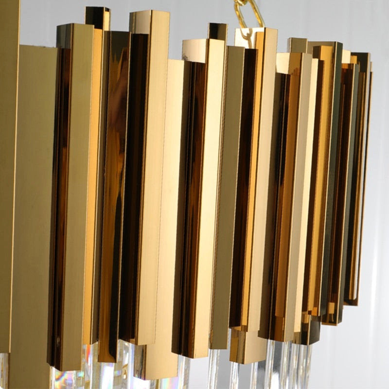 Gio Gold Plated Crystal Chandelier, Diameter 40"By MORSALE