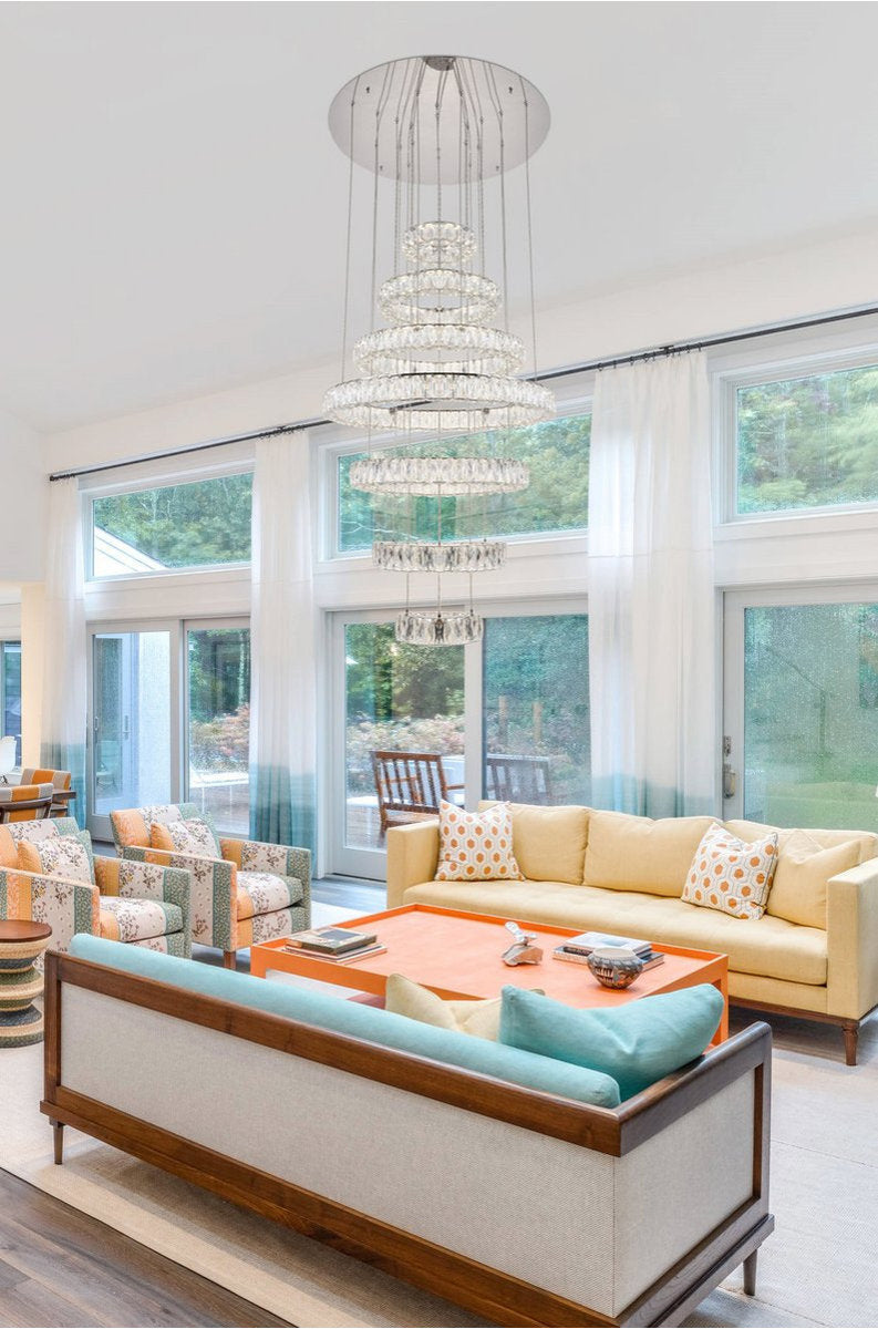Contemporary Chrome-Light ChandelierBy Home Living