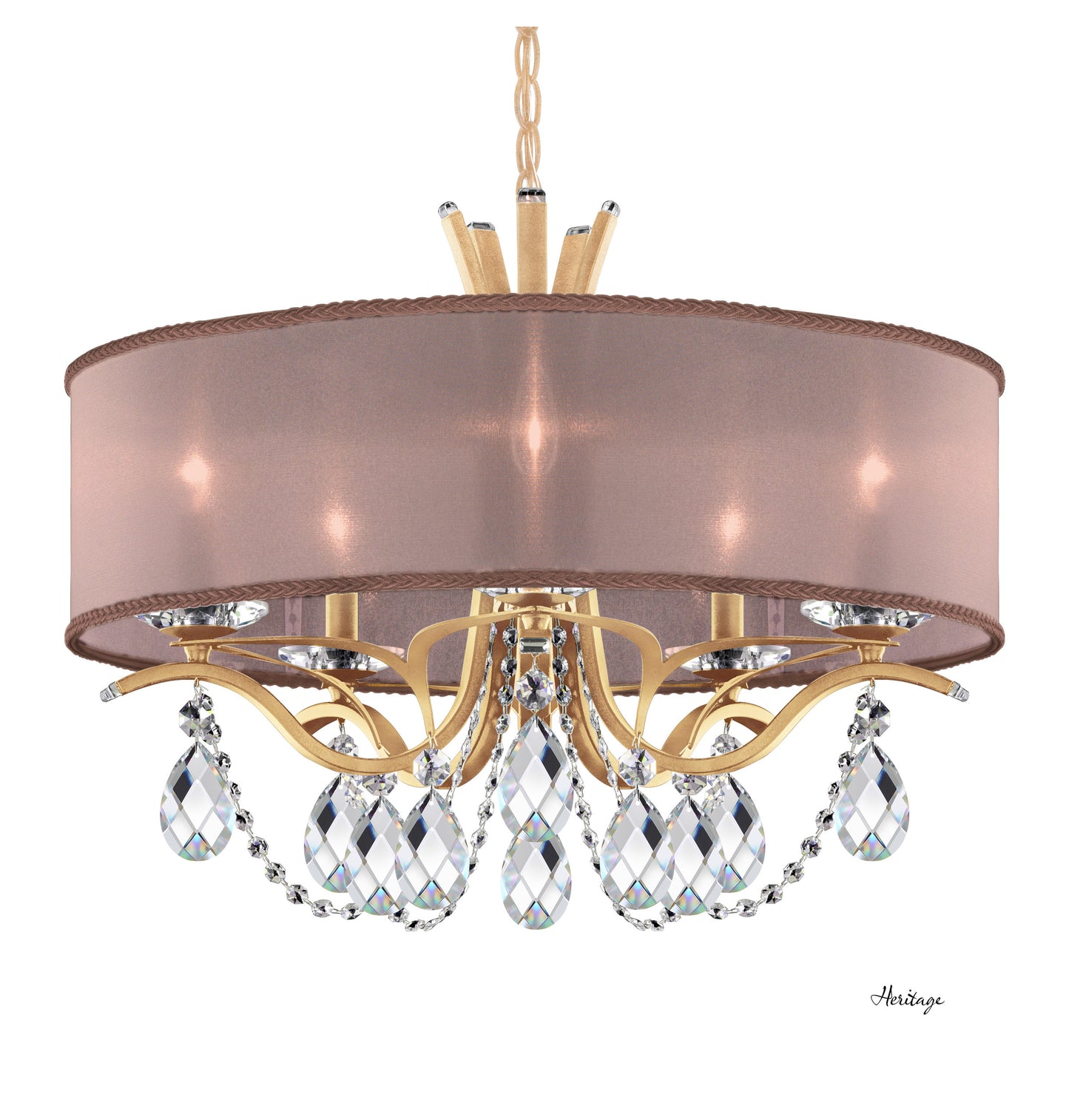 Schonbek Va8305N-26H3 5 Light Crystal Chandelier, French GoldBy Schonbek
