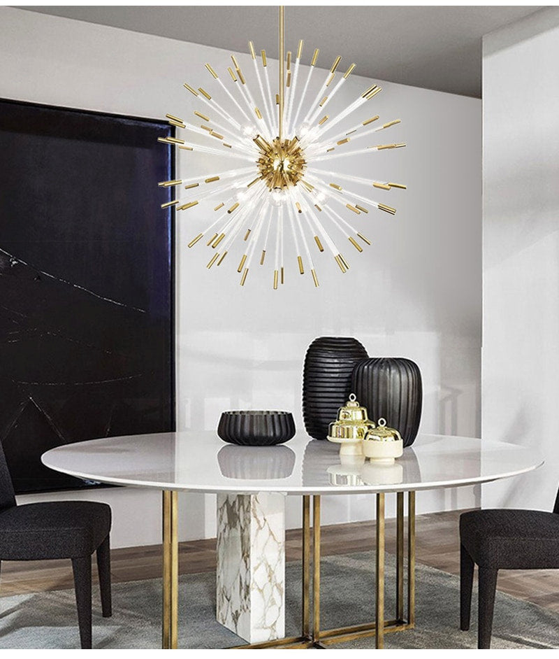 Oletta | Dandelion-Shaped LED Crystal Chandelier, L 23.6* W 15.8By Miron Demid LLC