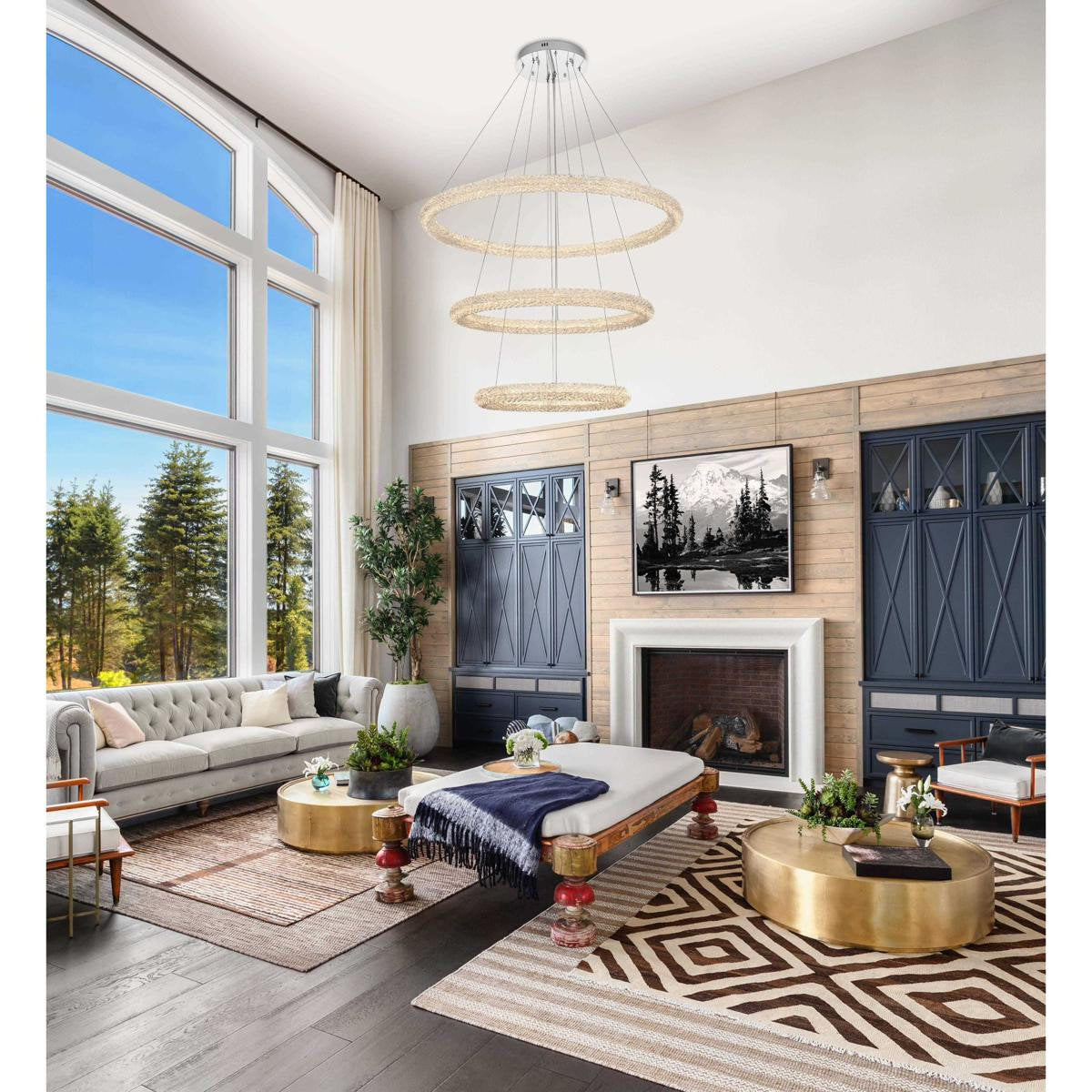 Bowen 3 Light Chandelier, ChromeBy Elegant Furniture & Lighting