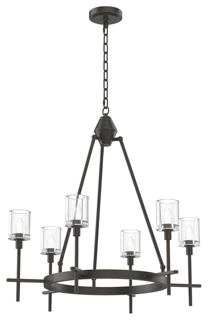 Salita Chandelier, Urban Bronze/Clear Crystal, 28.5"Dx29.5"HBy Kuzco Lighting LLC