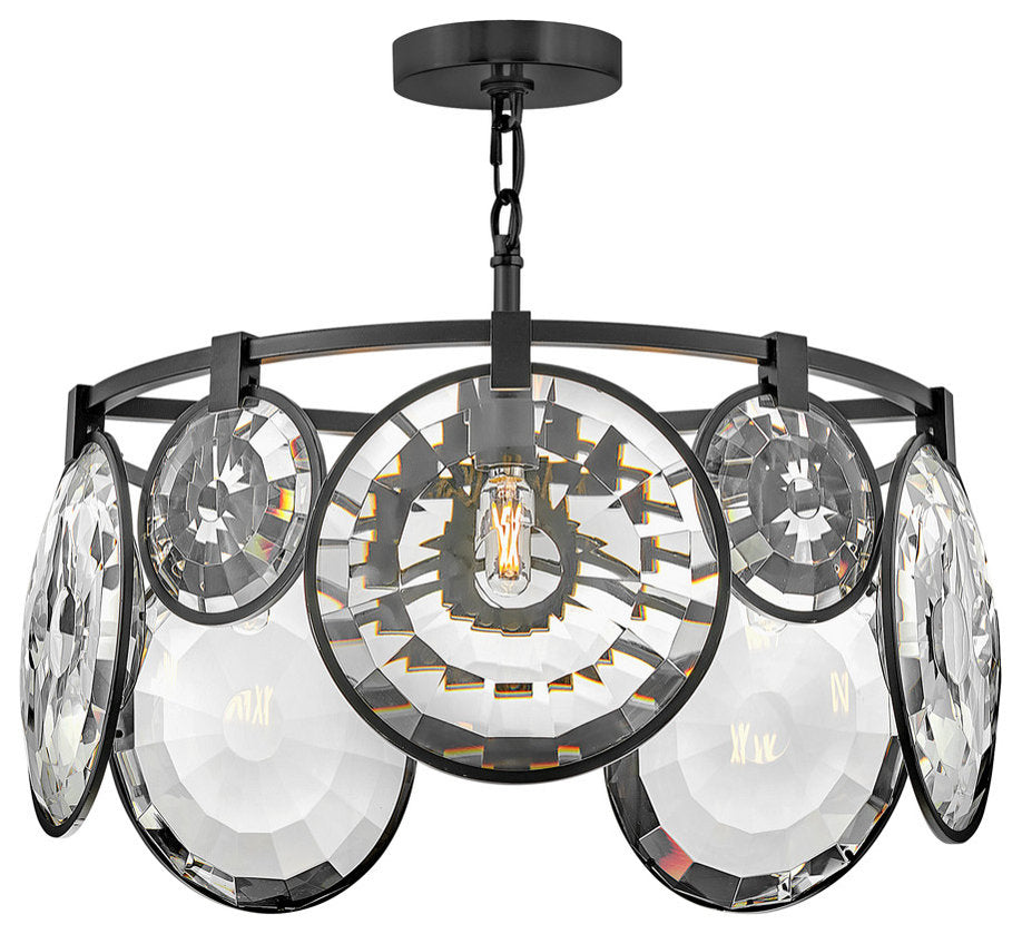 Fredrick Ramond Nala Small Convertible Chandelier, Black*By Hinkley