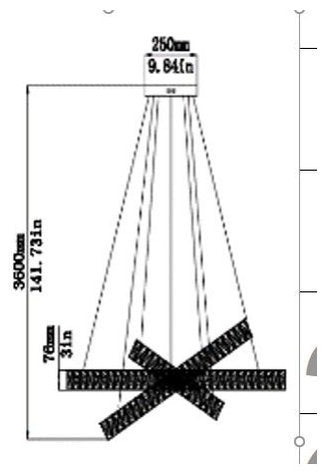 Crystal Elegance Integrated LED 3 Rectangles ChandelierBy Finesse Decor
