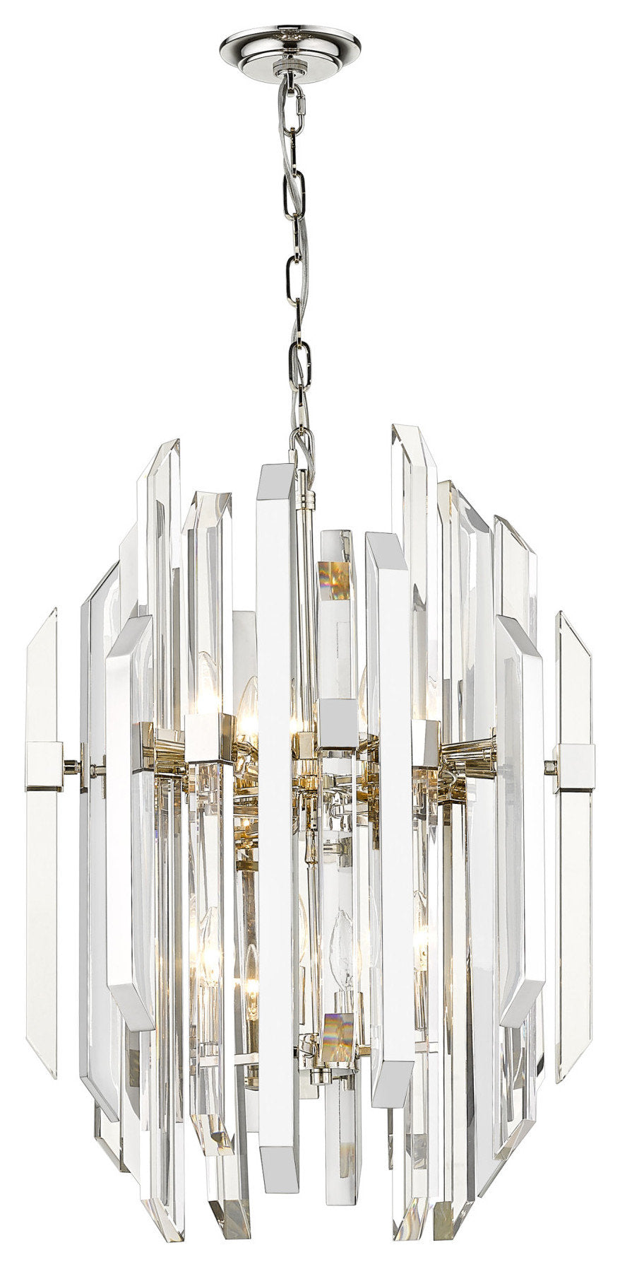 Z-Lite 4006-8 Bova 9 Light 20"W Crystal Chandelier - Polished NickelBy Z-LIte