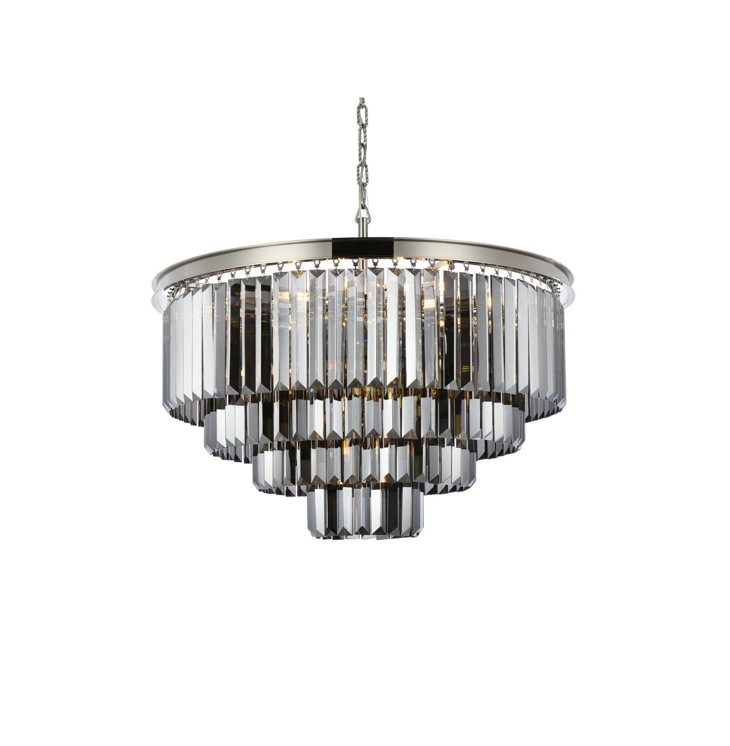 Elegant Lighting 1231D32-SS/RC Sydney 17 Light 32"W Crystal - Polished NickelBy Elegant Furniture & Lighting
