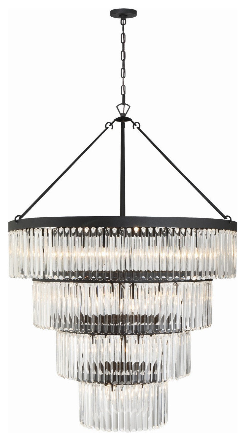Emory 22 Light Chandelier, Black ForgedBy Crystorama Lighting