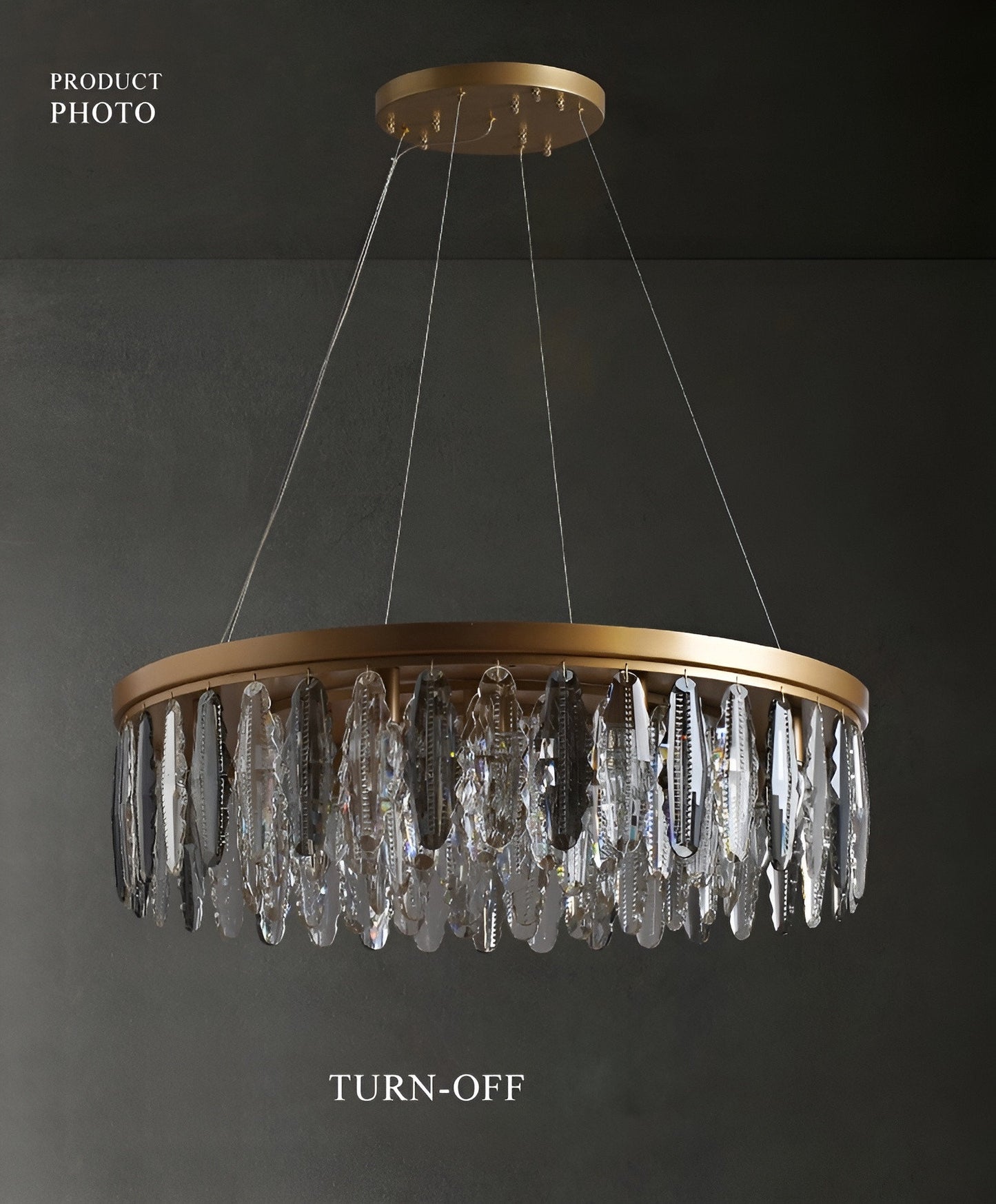 Allumiere | Modern Posh Drum Gold Crystal Chandelier, Dia39.4"By Miron Demid LLC