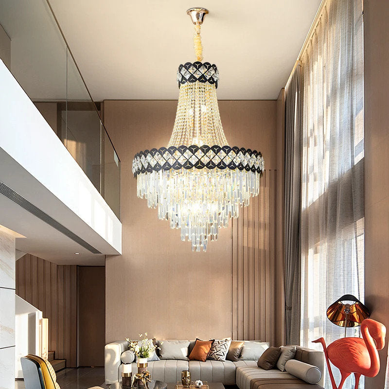Chateauneuf-Grasse | Classical Duplex Crystal Chandelier, Dia39.4xh59.06" / Dia100xh150cm, Cool LightBy Miron Demid LLC