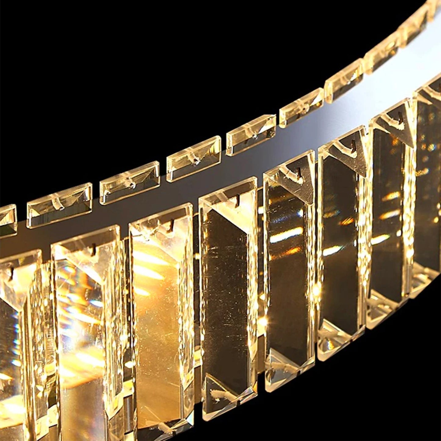 Agrate Conturbia | Stunning Cascading Crystal Rings Pendant Chandelier, Dia50+70+30+40+60+30+40cm / Dia19.7+27.6+11.8+15.7+23.6+11.8+15.7'By Miron Demid LLC
