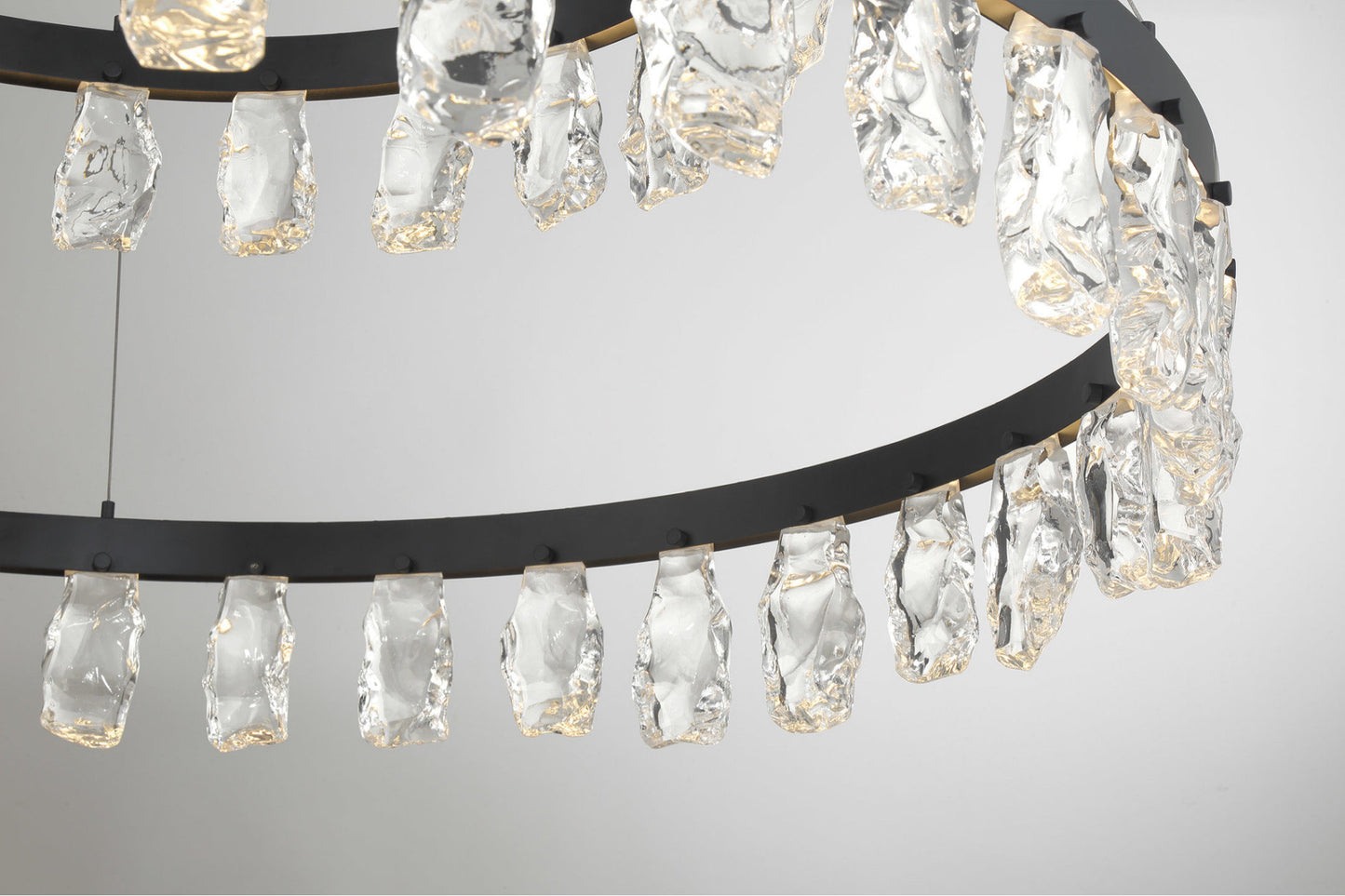 Kovacs P1499-L Artic Glacier 49"W LED Crystal Ring Chandelier - CoalBy Kovacs