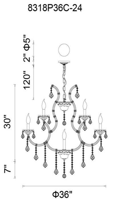 CWI Lighting Maria Theresa 25 Light Up Traditional Metal Chandelier in ChromeBy CWI Lighting