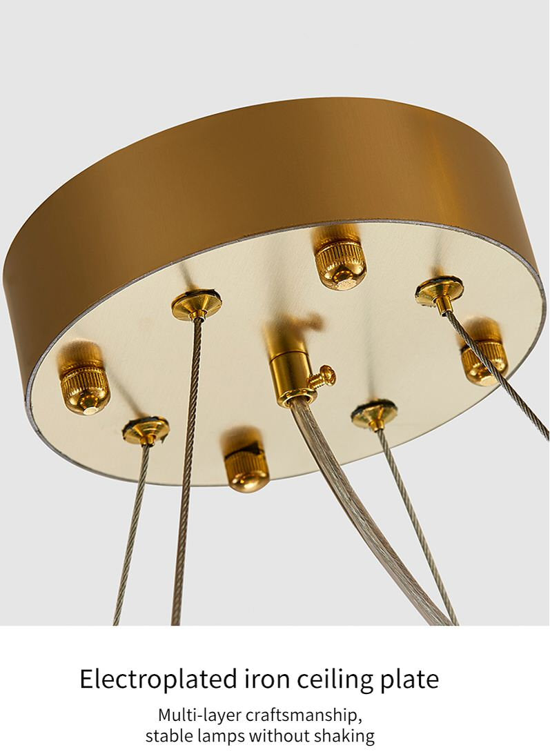 Innichen | Luxury Crystal LED Chandelier of Stainless Steel for Living Room, Dia31.4xh13.7", Cool LightBy Miron Demid LLC