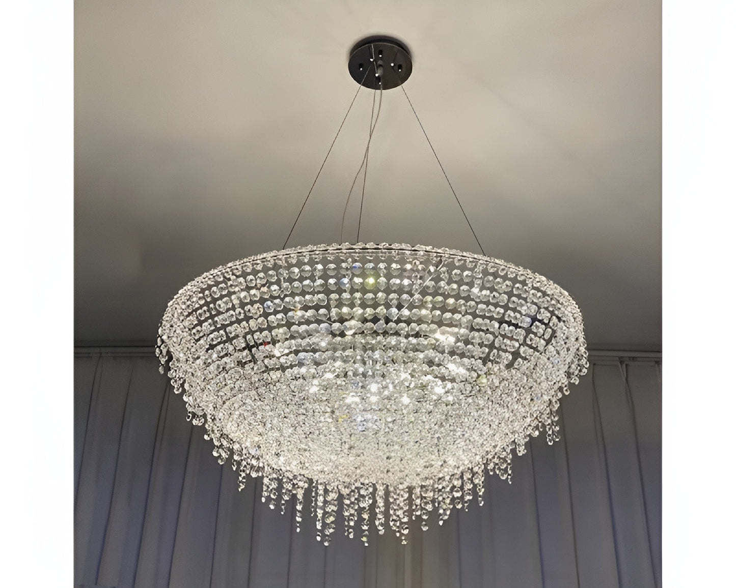 Bendejun | Luxury Brilliant Drops Crystal Chandelier, Dia23.6xh11.8", Warm LightBy Miron Demid LLC