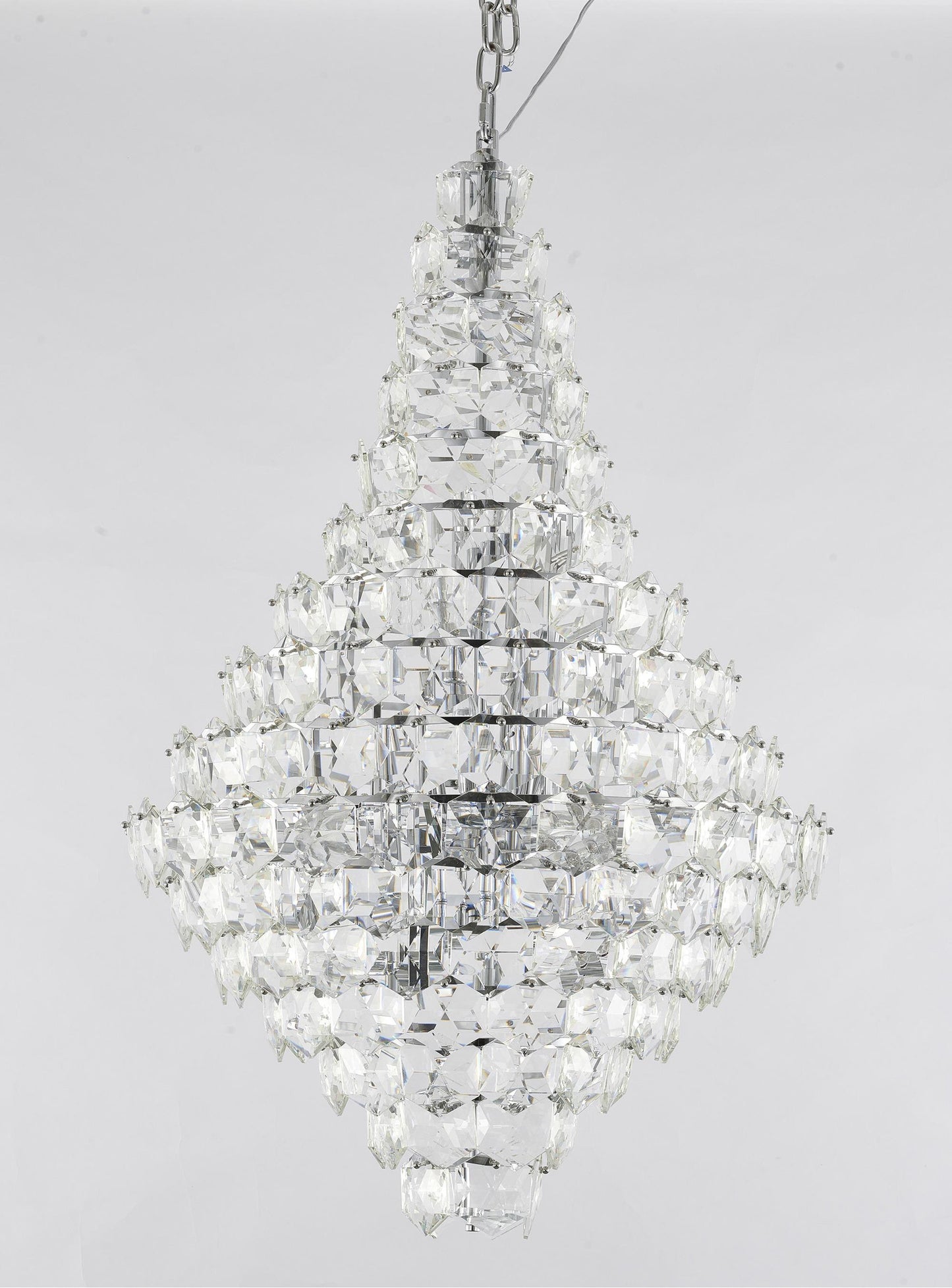 27-Light Chrome Crystal ChandelierBy Design Living