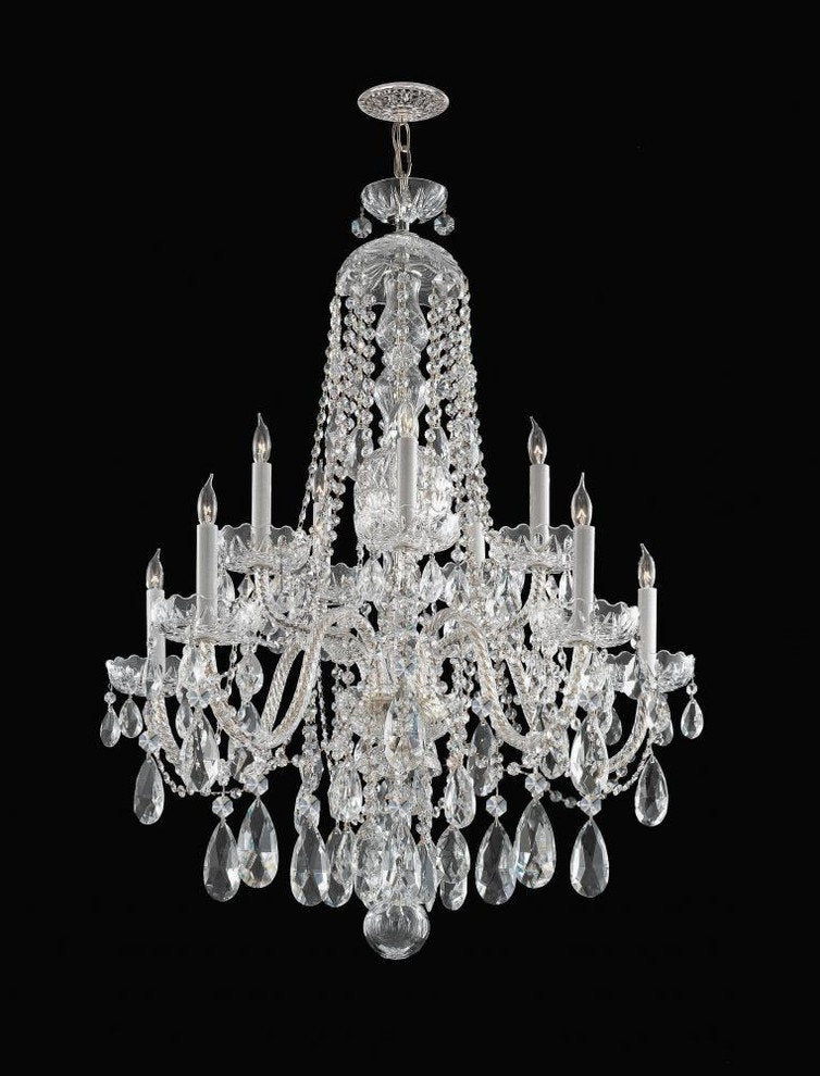 Crystorama 10-Light Clear Crystal Chrome Chandelier, Polished Chrome, Polished CBy Crystorama Lighting