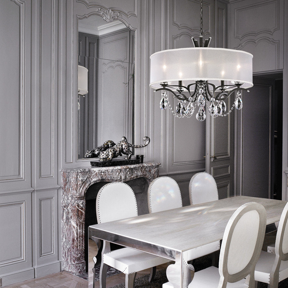 Schonbek Va8305N-22H1 5 Light Crystal Chandelier, Heirloom GoldBy Schonbek