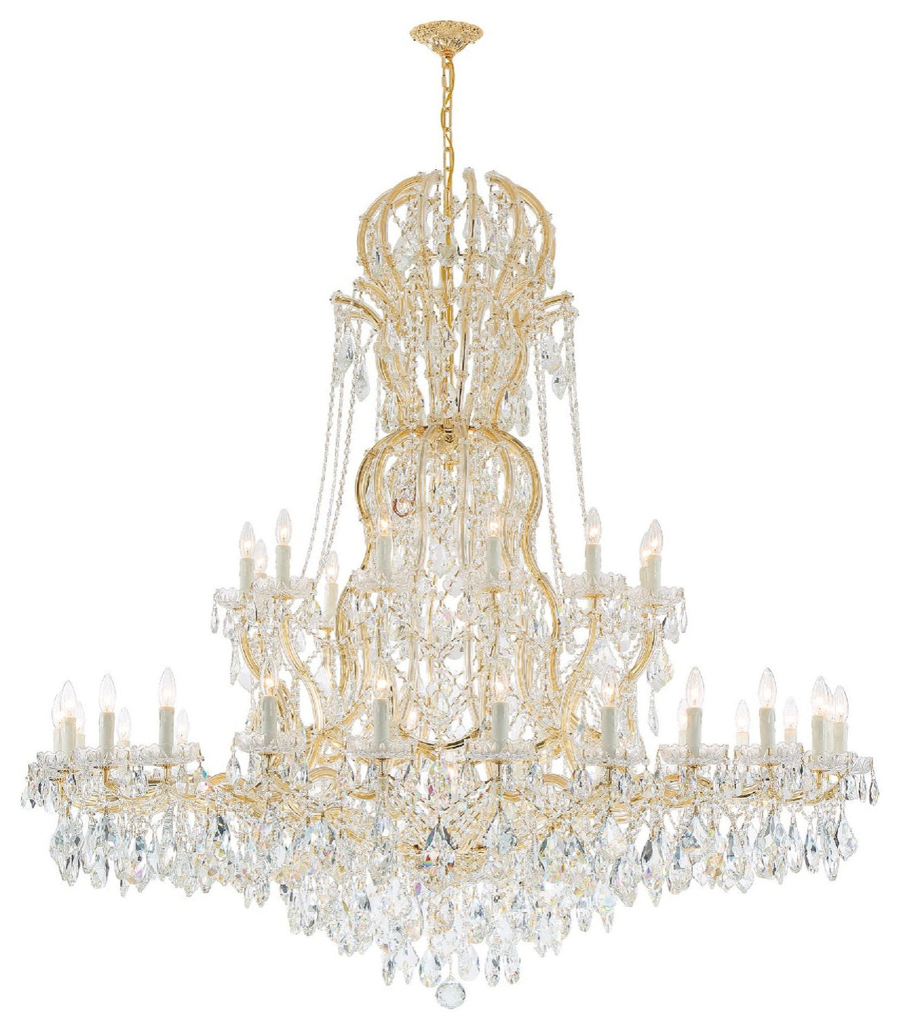 Crystorama Lighting Group 4460-CL-S Maria Theresa 37 Light 64"W - GoldBy Crystorama Lighting