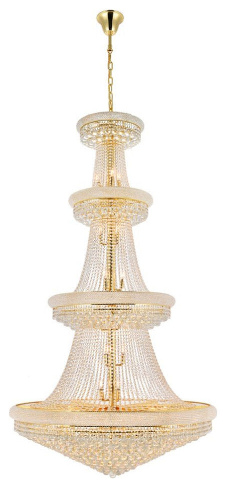 Elegant Lighting V1800G48/RC Primo 42 Light 48"W Crystal Empire - ChromeBy Elegant Furniture & Lighting