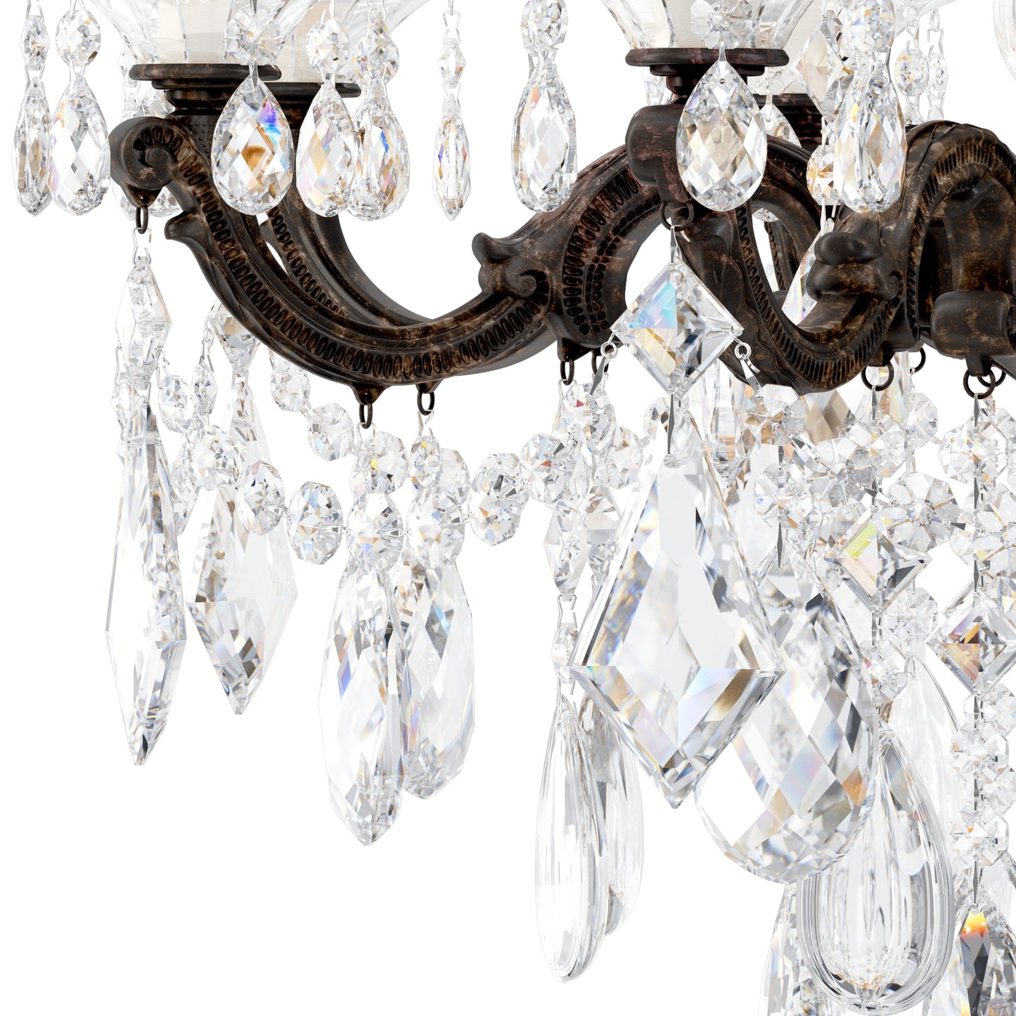 Schonbek 5007-76S 8 Light Crystal Chandelier, Heirloom BronzeBy Schonbek