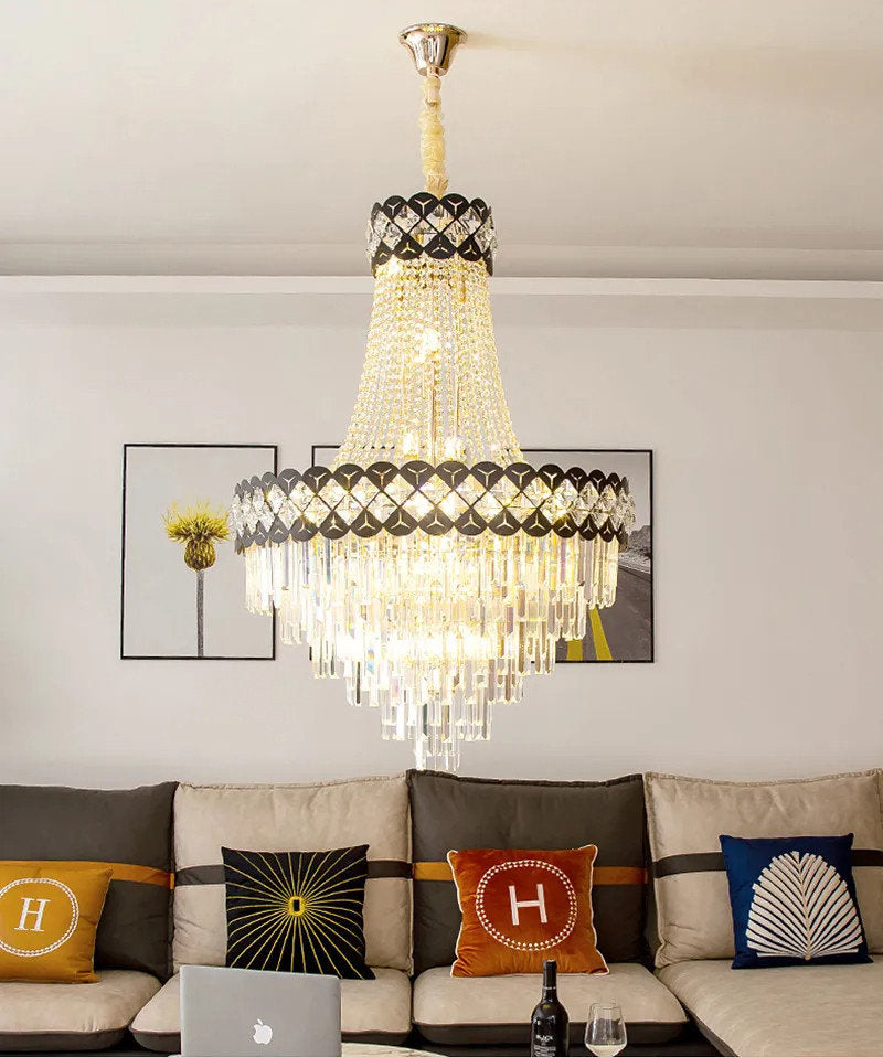 Chateauneuf-Grasse | Classical Duplex Crystal Chandelier, Dia39.4xh59.06" / Dia100xh150cm, Cool LightBy Miron Demid LLC
