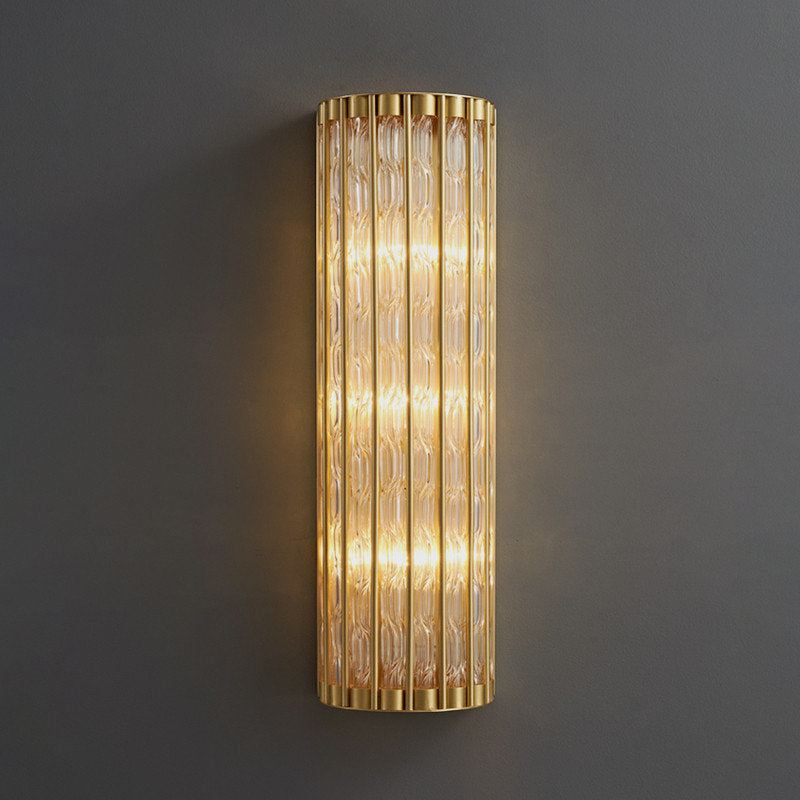 Luxury Golden Crystal Wall Lamp, L7.1xw4.7xh23.6", Warm LightBy Miron Demid LLC