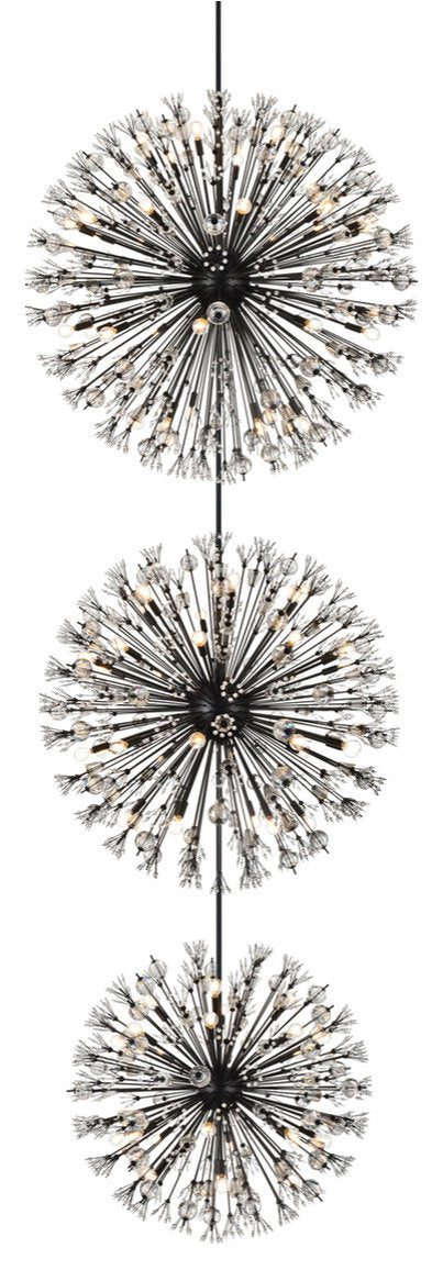 Elegant Lighting 48" Three Tiers Crystal Starburst ChandelierBy Elegant Furniture & Lighting