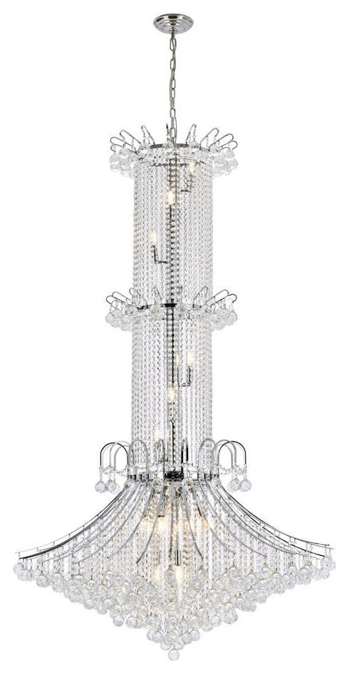 Elegant Lighting V8008G44/RC Toureg 20 Light 44"W Crystal - GoldBy Elegant Furniture & Lighting