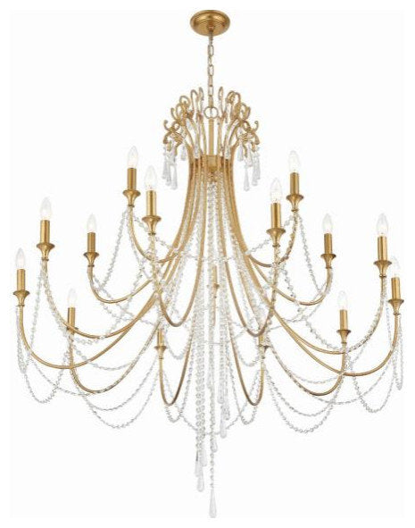 Crystorama arc-1919-ga-cl-mwp-xb-5524-WB Arcadia 15-Light 2-Tier ChandelierBy Crystorama Lighting