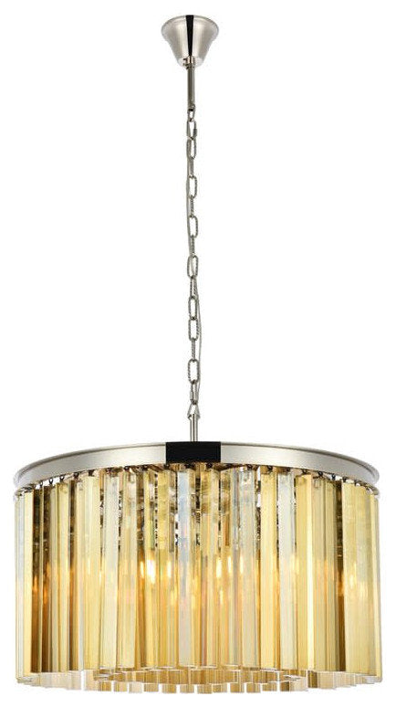 Elegant Lighting 1208D26-GT/RC Sydney 8 Light 26"W Crystal Drum - PolishedBy Elegant Furniture & Lighting