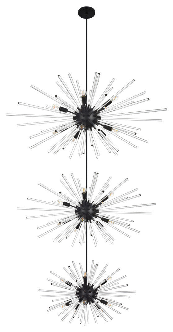 Elegant Lighting 46" Three Tiers Crystal Starburst ChandelierBy Elegant Furniture & Lighting
