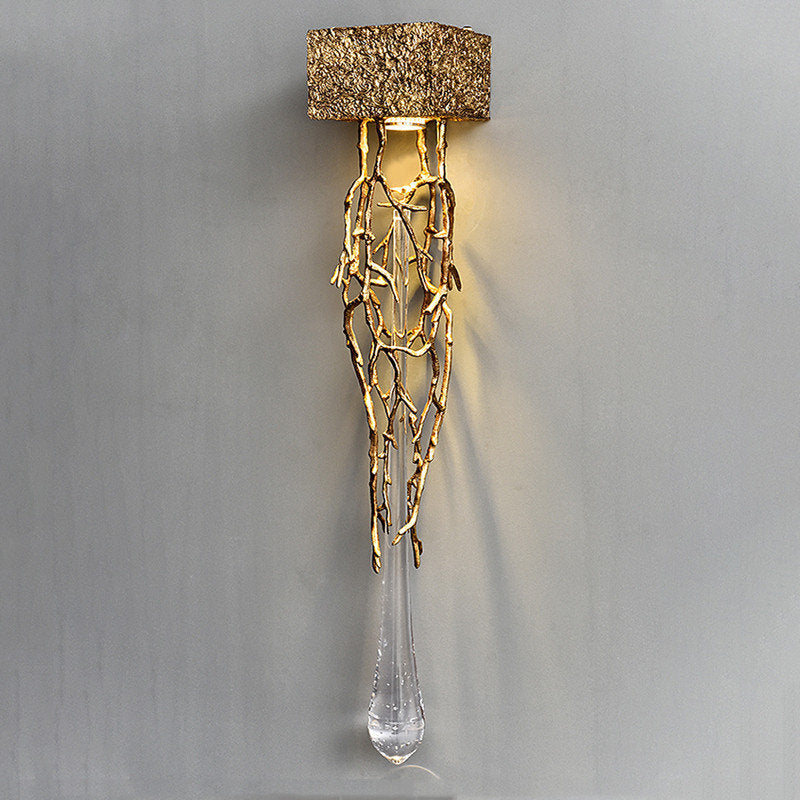 Jumilla | Creative LED Crystal Copper Wall Lamp, Copper, Cool LightBy Miron Demid LLC