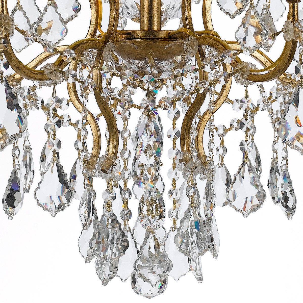 Filmore 6 Light Chandelier, Antique Gold, Clear Swarovski StrassBy Crystorama Lighting