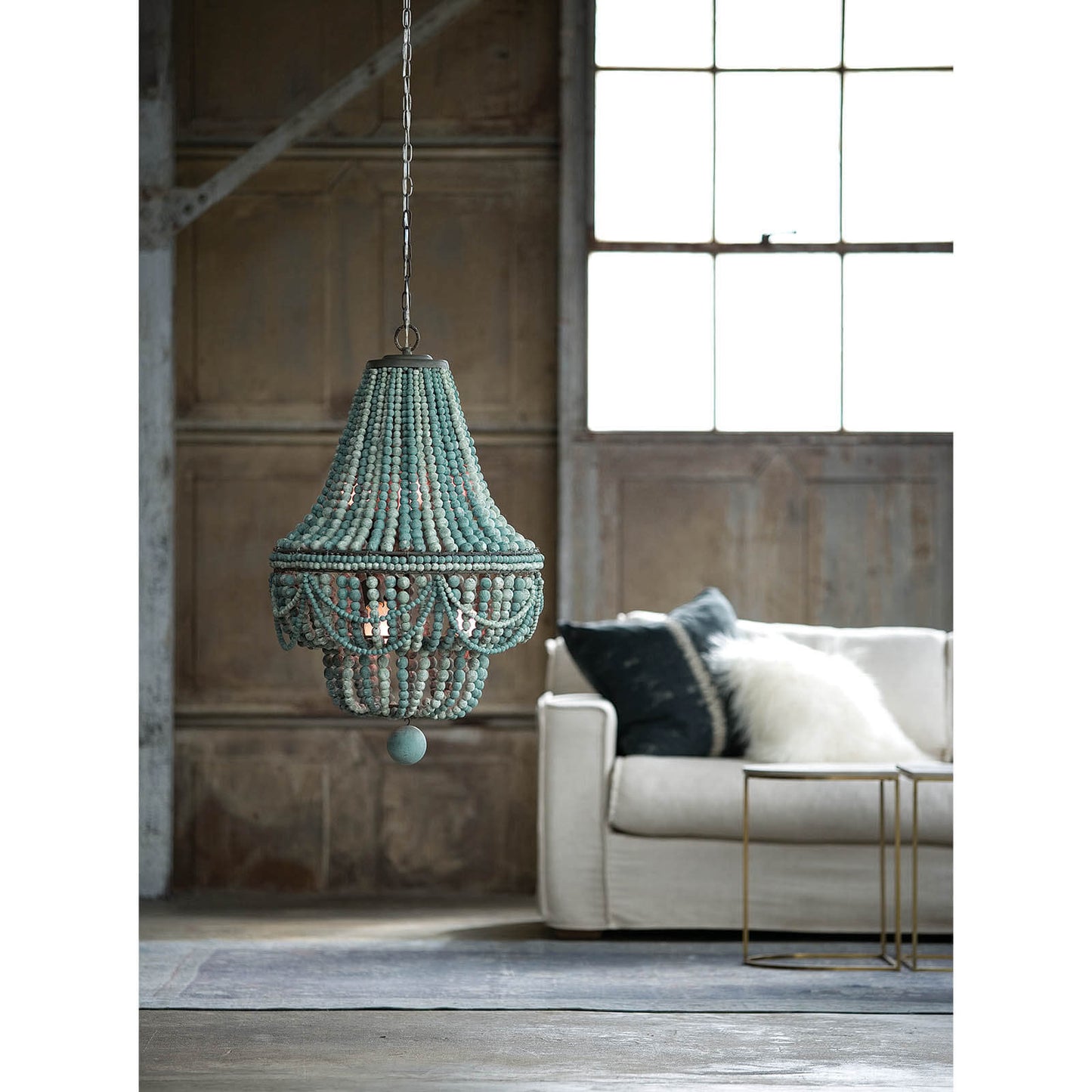 Malibu Chandelier, Weathered BlueBy Regina Andrew