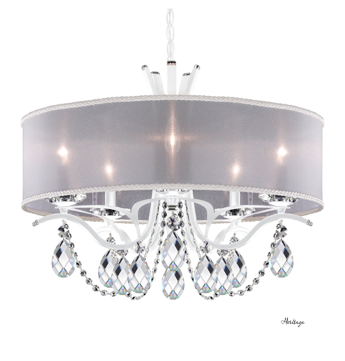 Schonbek Va8305N-06H1 5 Light Crystal Chandelier, WhiteBy Schonbek