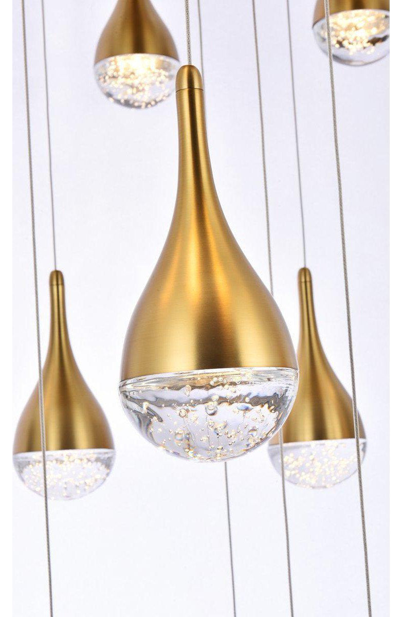 Amherst 25 Light Chandelier, Satin GoldBy Elegant Furniture & Lighting