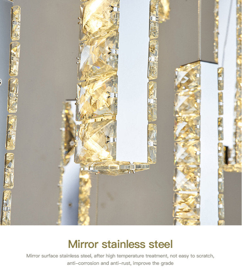 Santa Margherita Ligure | Creative Gold LED Crystal Chandelier, 28 Lights, Warm LightBy Miron Demid LLC