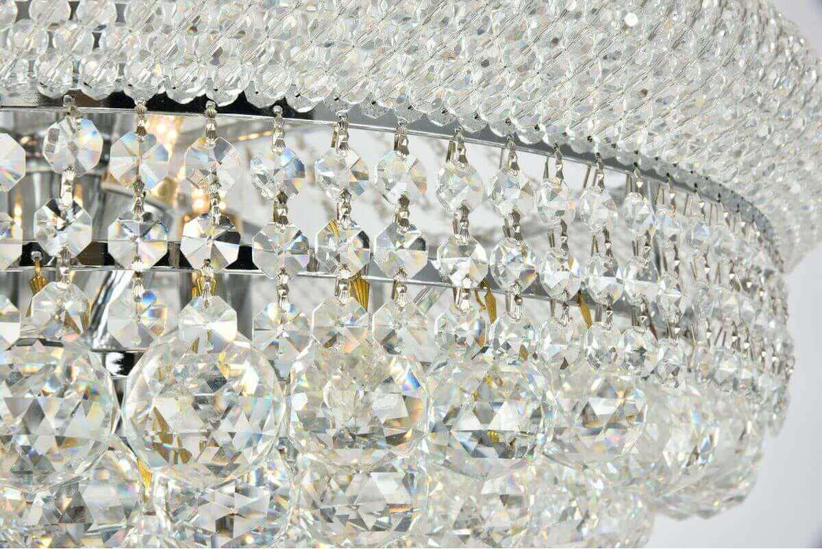 Elegant Lighting Primo Chandelier, Chrome, 36.00, 32By Elegant Furniture & Lighting