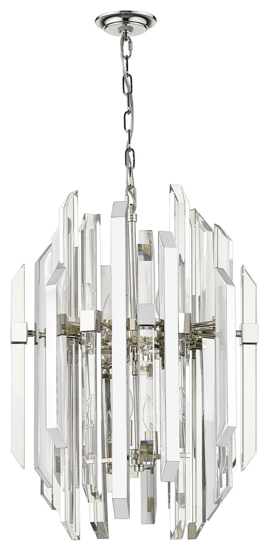 Z-Lite 4006-8 Bova 9 Light 20"W Crystal Chandelier - Polished NickelBy Z-LIte