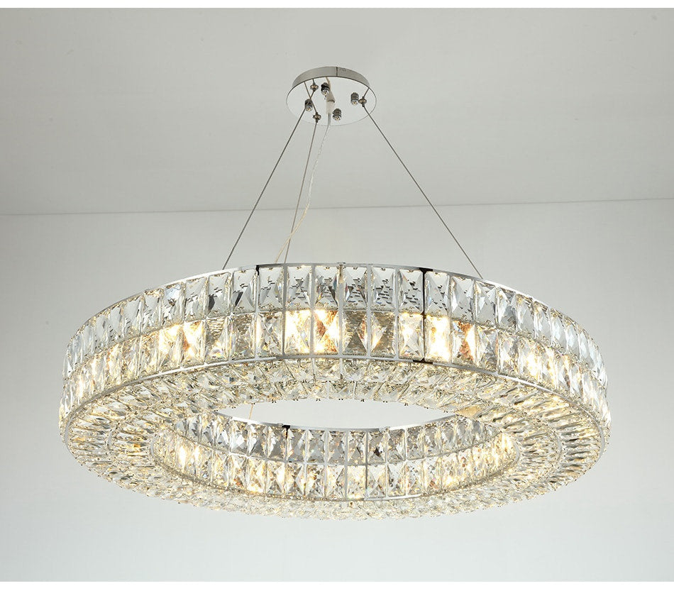 Modern LED Finest K9 Crystal Wheel Chandelier By Morsale, Diameter 32"By MORSALE