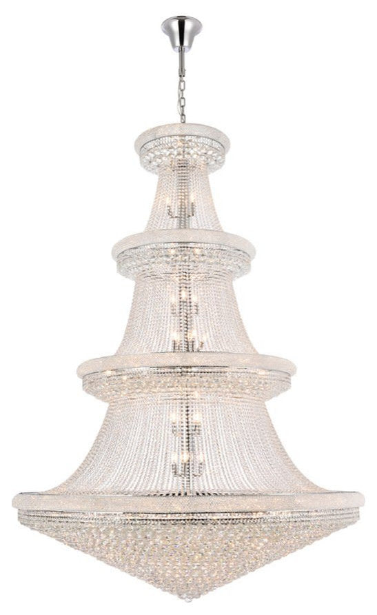 Elegant Lighting V1800G72/RC Primo 66 Light 72"W Crystal Empire - GoldBy Elegant Furniture & Lighting