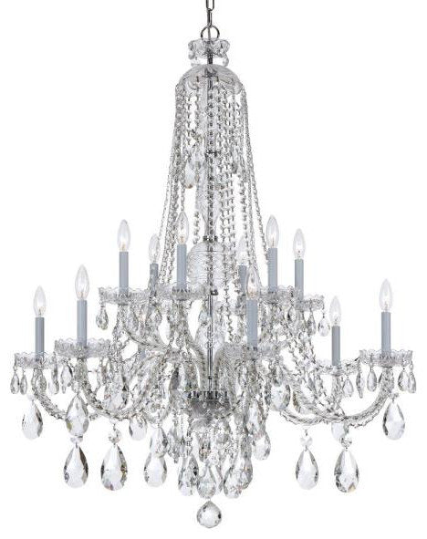 Crystal 6-Light Chandelier in Classic Style, 37.5"Wx48"HBy Crystorama Lighting