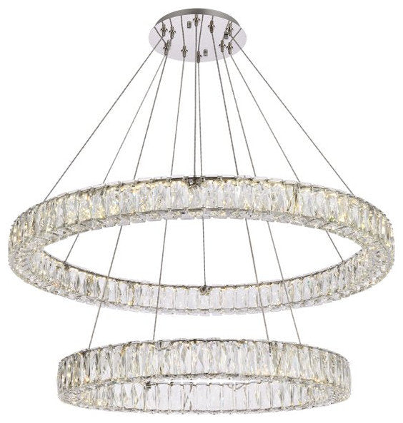 Modern Chrome 2-Light ChandelierBy Home Living