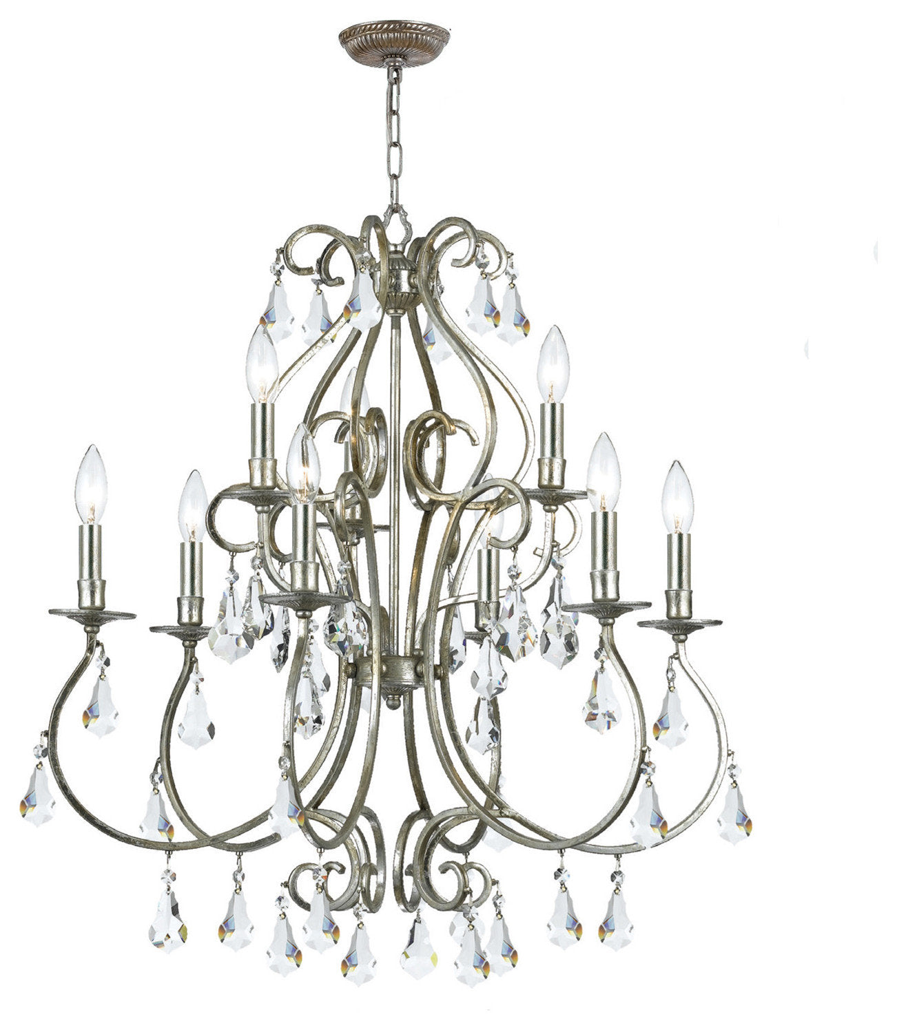 Crystorama Lighting Group 5019-CL-S Ashton 9 Light 26"W Crystal - Olde SilverBy Crystorama Lighting