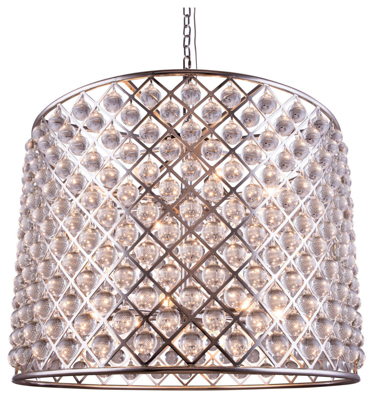 Elegant Lighting 1204D35/RC Madison 12 Light 36"W Crystal Drum - PolishedBy Elegant Furniture & Lighting