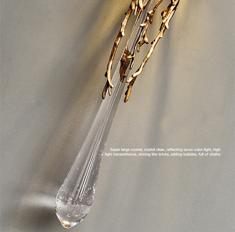 Jumilla | Creative LED Crystal Copper Wall Lamp, Copper, Cool LightBy Miron Demid LLC