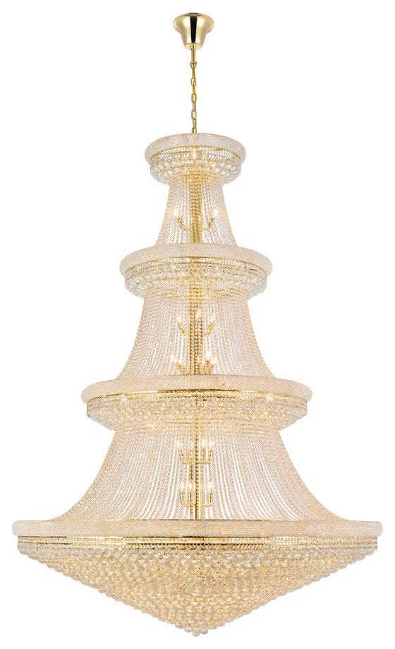 Elegant Lighting V1800G72/RC Primo 66 Light 72"W Crystal Empire - GoldBy Elegant Furniture & Lighting
