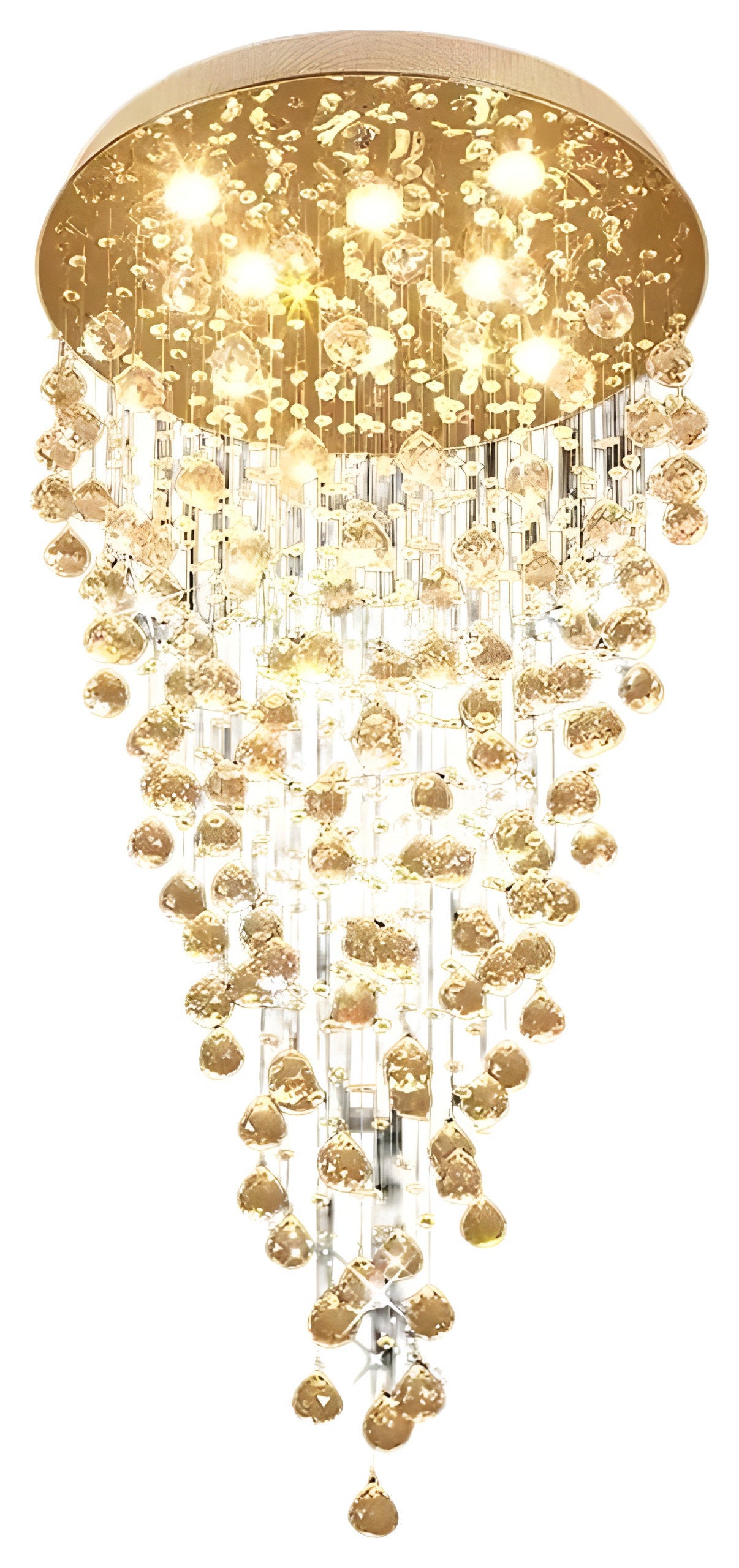 Le Tignet | Creative Large Raindrops Crystal Chandelier, 16 Bulbs, Warm LightBy Miron Demid LLC