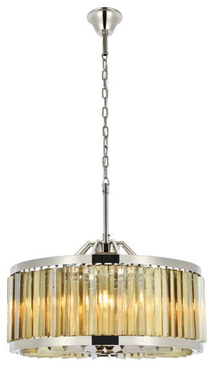 Elegant Lighting 1203D28-GT/RC Chelsea 8 Light 28"W Crystal Drum - PolishedBy Elegant Furniture & Lighting